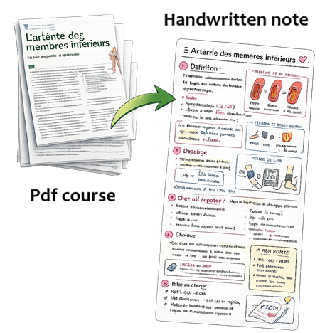 Pdf to handwritten note
